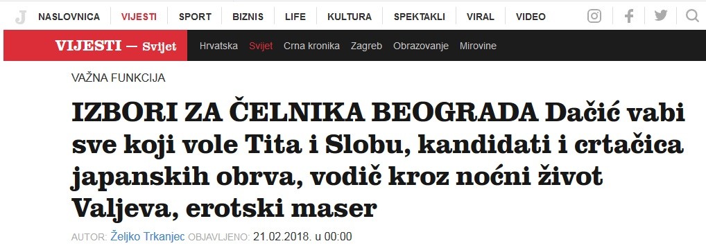 Jutarnji 21.2.2018.