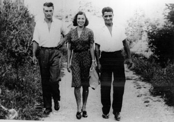 U Valjevu 1942. godine: Bogdan Pohar, Silva Pohar i Panta Mitrović