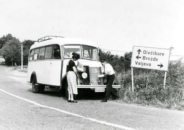 Prvi srpski autobus na putu Valjevo - Mionica